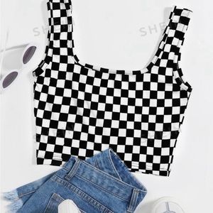 Shein checkered crop top 4xl